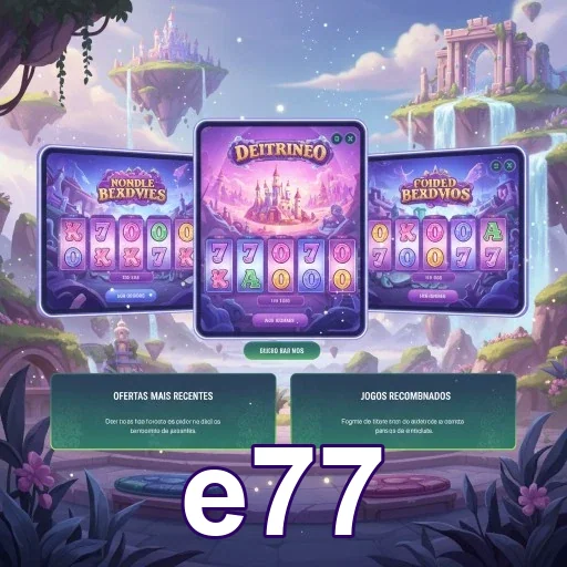 Tela do app e77 com login rápido e controle no mobile