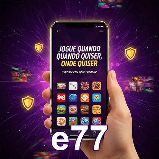 Tela de login e77 no celular com entrada rápida